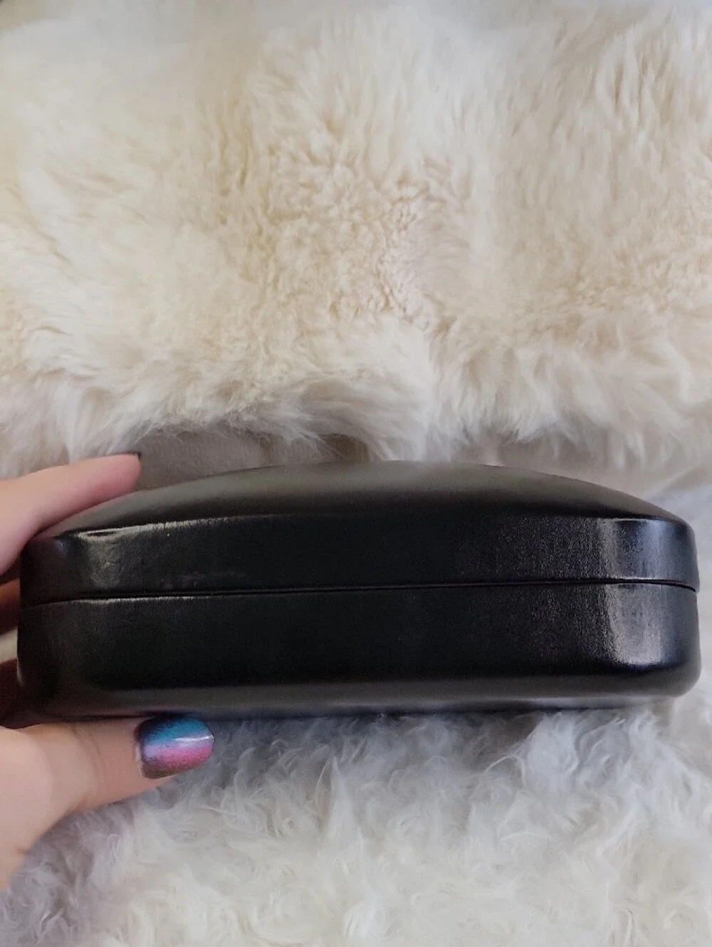 Coach Black Sunglasses Case with Gold Logo